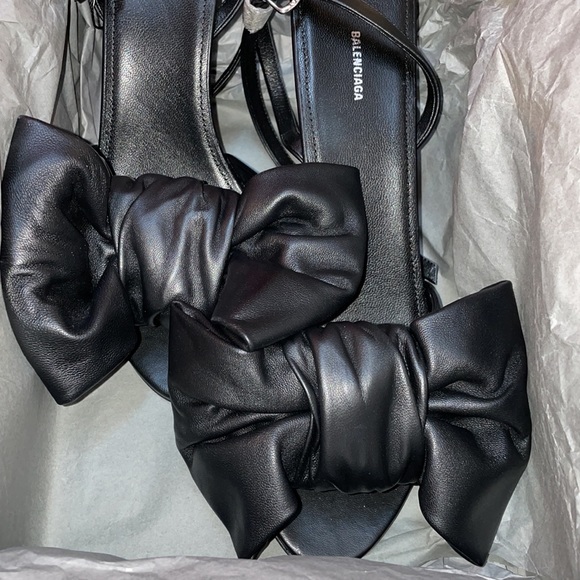 🔥NEW🖤 100% Authentic Balenciaga Square Knife Bow Sandal BRAND NEW Size 39 - Picture 8 of 13
